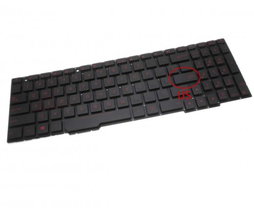 Tastatura Asus Rog GL553 iluminata. Keyboard Asus Rog GL553. Tastaturi laptop Asus Rog GL553. Tastatura notebook Asus Rog GL553
