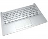 Tastatura HP 14-CF Argintie cu Palmrest Argintiu si TouchPad iluminata backlit. Keyboard HP 14-CF Argintie cu Palmrest Argintiu si TouchPad. Tastaturi laptop HP 14-CF Argintie cu Palmrest Argintiu si TouchPad. Tastatura notebook HP 14-CF Argintie cu Palmrest Argintiu si TouchPad