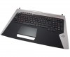 Tastatura Asus 90NB0D71-R30CB0 neagra cu Palmrest Negru Argintiu iluminata backlit. Keyboard Asus 90NB0D71-R30CB0 neagra cu Palmrest Negru Argintiu. Tastaturi laptop Asus 90NB0D71-R30CB0 neagra cu Palmrest Negru Argintiu. Tastatura notebook Asus 90NB0D71-R30CB0 neagra cu Palmrest Negru Argintiu