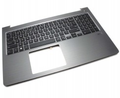 Tastatura Dell Vostro 15 5568 Neagra cu Palmrest Gri si Orificiu Amprenta iluminata backlit. Keyboard Dell Vostro 15 5568 Neagra cu Palmrest Gri si Orificiu Amprenta. Tastaturi laptop Dell Vostro 15 5568 Neagra cu Palmrest Gri si Orificiu Amprenta. Tastatura notebook Dell Vostro 15 5568 Neagra cu Palmrest Gri si Orificiu Amprenta