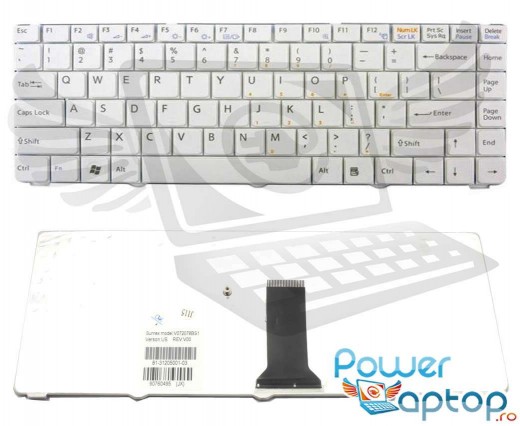 Tastatura Sony Vaio VGN NS alba. Keyboard Sony Vaio VGN NS alba. Tastaturi laptop Sony Vaio VGN NS alba. Tastatura notebook Sony Vaio VGN NS alba
