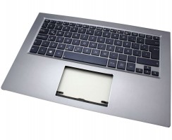 Tastatura Asus 13NB02P1P01311 neagra cu Palmrest gri iluminata backlit. Keyboard Asus 13NB02P1P01311 neagra cu Palmrest gri. Tastaturi laptop Asus 13NB02P1P01311 neagra cu Palmrest gri. Tastatura notebook Asus 13NB02P1P01311 neagra cu Palmrest gri
