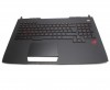Tastatura Asus 90NB06G1-R30300 neagra cu Palmrest negru iluminata backlit. Keyboard Asus 90NB06G1-R30300 neagra cu Palmrest negru. Tastaturi laptop Asus 90NB06G1-R30300 neagra cu Palmrest negru. Tastatura notebook Asus 90NB06G1-R30300 neagra cu Palmrest negru