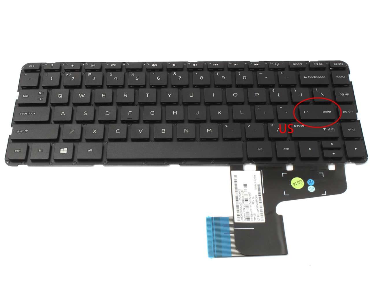 Tastatura HP Probook 440 G0 layout US fara rama enter mic