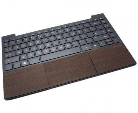 Tastatura HP 7H7H2060 Gri cu Palmrest Wood Edition iluminata backlit. Keyboard HP 7H7H2060 Gri cu Palmrest Wood Edition. Tastaturi laptop HP 7H7H2060 Gri cu Palmrest Wood Edition. Tastatura notebook HP 7H7H2060 Gri cu Palmrest Wood Edition