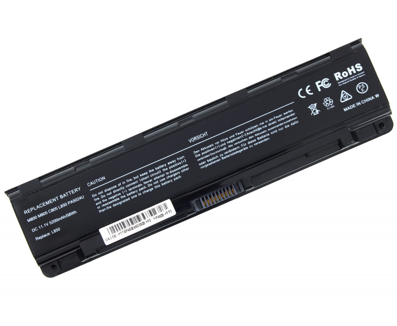 Baterie Toshiba Satellite S800 58 Wh / 5200 mAh