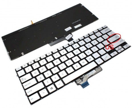 Tastatura Asus HQ21011920000 Argintie iluminata. Keyboard Asus HQ21011920000. Tastaturi laptop Asus HQ21011920000. Tastatura notebook Asus HQ21011920000