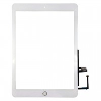 Digitizer Touchscreen Apple iPad 6 A1954 cu buton home si adeziv Alb . Geam Sticla Tableta Apple iPad 6 A1954 cu buton home si adeziv Alb