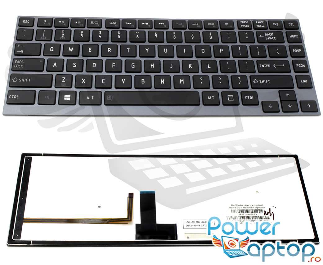Tastatura Toshiba Portege R731 iluminata backlit powerlaptop.ro imagine noua reconect.ro
