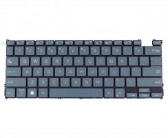 Tastatura Albastra Asus 2C14D10000089 iluminata varianta cu 6 suruburi layout US fara rama enter mic