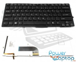 Tastatura Sony Vaio VPC Vaio VPCSD neagra iluminata. Keyboard Sony Vaio VPC Vaio VPCSD. Tastaturi laptop Sony Vaio VPC Vaio VPCSD. Tastatura notebook Sony Vaio VPC Vaio VPCSD