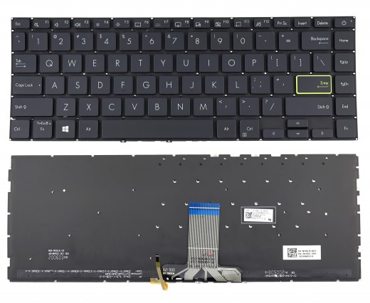 Tastatura Asus VivoBook S14 S433EA Neagra iluminata. Keyboard Asus VivoBook S14 S433EA. Tastaturi laptop Asus VivoBook S14 S433EA. Tastatura notebook Asus VivoBook S14 S433EA