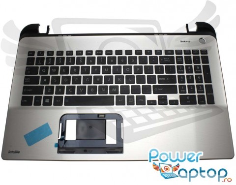 Tastatura Toshiba  A000295230 Neagra cu Palmrest Argintiu. Keyboard Toshiba  A000295230 Neagra cu Palmrest Argintiu. Tastaturi laptop Toshiba  A000295230 Neagra cu Palmrest Argintiu. Tastatura notebook Toshiba  A000295230 Neagra cu Palmrest Argintiu