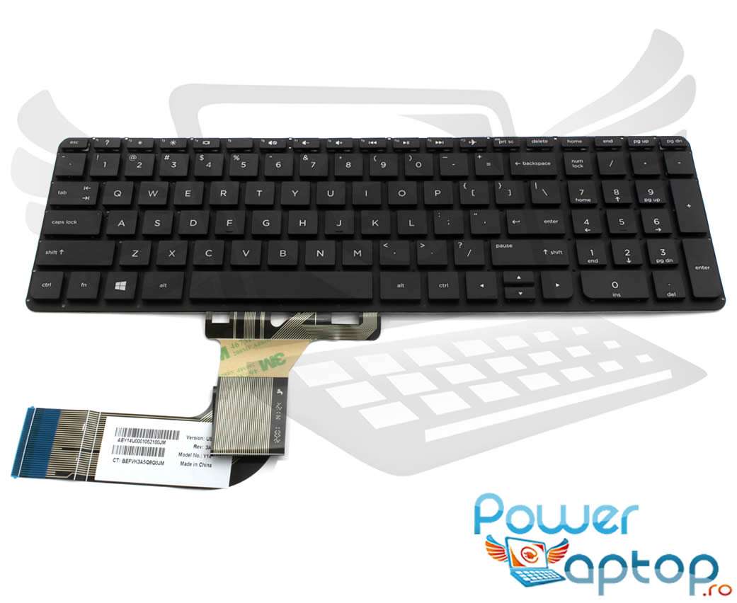 Tastatura HP Envy 17 k layout US fara rama enter mic imagine powerlaptop.ro 2021
