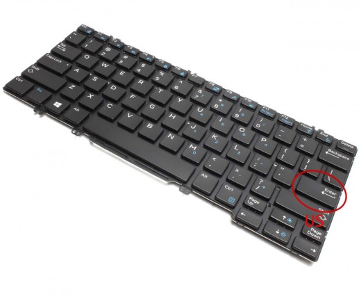 Tastatura Dell Latitude E7250 iluminata. Keyboard Dell Latitude E7250. Tastaturi laptop Dell Latitude E7250. Tastatura notebook Dell Latitude E7250