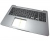 Tastatura Dell Inspiron 15 5565 Neagra cu Palmrest Argintiu iluminata backlit. Keyboard Dell Inspiron 15 5565 Neagra cu Palmrest Argintiu. Tastaturi laptop Dell Inspiron 15 5565 Neagra cu Palmrest Argintiu. Tastatura notebook Dell Inspiron 15 5565 Neagra cu Palmrest Argintiu