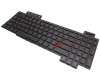 Tastatura Asus TUF Gaming FX504GE-AH53 neagra cu iluminare rosie pe marginea tastelor iluminata. Keyboard Asus TUF Gaming FX504GE-AH53. Tastaturi laptop Asus TUF Gaming FX504GE-AH53. Tastatura notebook Asus TUF Gaming FX504GE-AH53