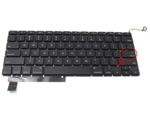 Tastatura Apple MacBook Pro A1286 2008. Keyboard Apple MacBook Pro A1286 2008. Tastaturi laptop Apple MacBook Pro A1286 2008. Tastatura notebook Apple MacBook Pro A1286 2008