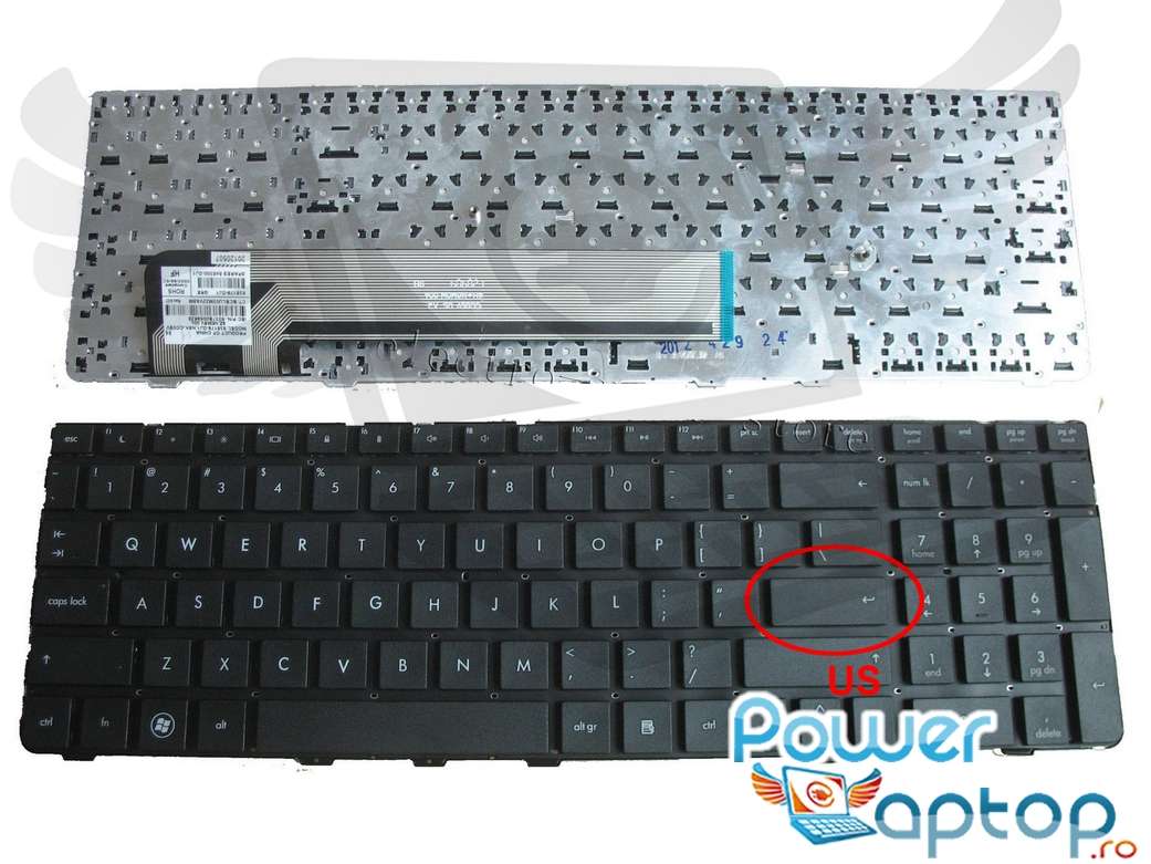 Tastatura HP ProBook 4530S layout US fara rama enter mic imagine powerlaptop.ro 2021