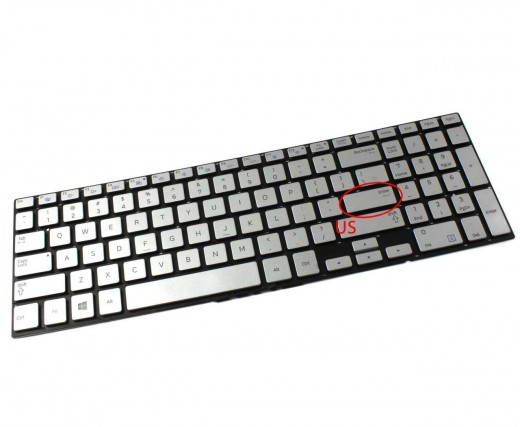 Tastatura Samsung  N210 argintie iluminata. Keyboard Samsung  N210. Tastaturi laptop Samsung  N210. Tastatura notebook Samsung  N210