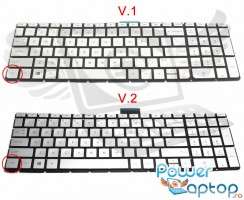 Tastatura HP Pavilion 15-AB argintie iluminata. Keyboard HP Pavilion 15-AB. Tastaturi laptop HP Pavilion 15-AB. Tastatura notebook HP Pavilion 15-AB