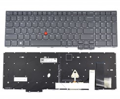 Tastatura Lenovo SN21D93575 Gri cu TrackPoint iluminata backlit. Keyboard Lenovo SN21D93575 Gri cu TrackPoint. Tastaturi laptop Lenovo SN21D93575 Gri cu TrackPoint. Tastatura notebook Lenovo SN21D93575 Gri cu TrackPoint