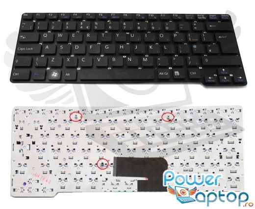 Tastatura Sony Vaio VGN-CW series neagra. Keyboard Sony Vaio VGN-CW series. Tastaturi laptop Sony Vaio VGN-CW series. Tastatura notebook Sony Vaio VGN-CW series