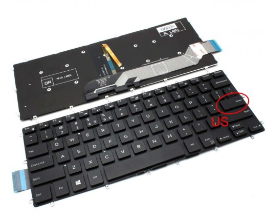 Tastatura Dell Inspiron 14 7466 iluminata. Keyboard Dell Inspiron 14 7466. Tastaturi laptop Dell Inspiron 14 7466. Tastatura notebook Dell Inspiron 14 7466