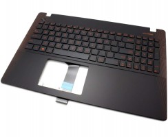 Tastatura Asus  A550CA rosie cu Palmrest negru-rosu. Keyboard Asus  A550CA rosie cu Palmrest negru-rosu. Tastaturi laptop Asus  A550CA rosie cu Palmrest negru-rosu. Tastatura notebook Asus  A550CA rosie cu Palmrest negru-rosu