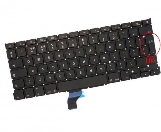 Tastatura Apple MacBook Pro 13" Retina A1502. Keyboard Apple MacBook Pro 13" Retina A1502. Tastaturi laptop Apple MacBook Pro 13" Retina A1502. Tastatura notebook Apple MacBook Pro 13" Retina A1502