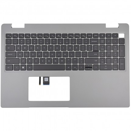 Tastatura Dell 9MDK8 Gri cu Palmrest Gri fara TouchPad iluminata backlit. Keyboard Dell 9MDK8 Gri cu Palmrest Gri fara TouchPad. Tastaturi laptop Dell 9MDK8 Gri cu Palmrest Gri fara TouchPad. Tastatura notebook Dell 9MDK8 Gri cu Palmrest Gri fara TouchPad