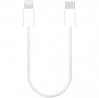 Cablu USB-C Lightning scurt 30W 30cm textil impletit Sunix Premium SCIP20 Alb