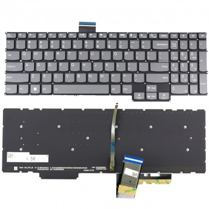 Tastatura Lenovo IdeaPad 5 16IAH7 Gri iluminata. Keyboard Lenovo IdeaPad 5 16IAH7. Tastaturi laptop Lenovo IdeaPad 5 16IAH7. Tastatura notebook Lenovo IdeaPad 5 16IAH7