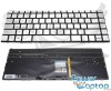 Tastatura HP Spectre x360 13AC076NR argintie iluminata backlit. Keyboard HP Spectre x360 13AC076NR argintie. Tastaturi laptop HP Spectre x360 13AC076NR argintie. Tastatura notebook HP Spectre x360 13AC076NR argintie