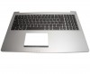 Tastatura Asus 0KNB0-6624US00 neagra cu Palmrest argintiu iluminata backlit. Keyboard Asus 0KNB0-6624US00 neagra cu Palmrest argintiu. Tastaturi laptop Asus 0KNB0-6624US00 neagra cu Palmrest argintiu. Tastatura notebook Asus 0KNB0-6624US00 neagra cu Palmrest argintiu