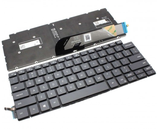 Tastatura Dell Vostro 7391 Gri iluminata backlit. Keyboard Dell Vostro 7391 Gri. Tastaturi laptop Dell Vostro 7391 Gri. Tastatura notebook Dell Vostro 7391 Gri