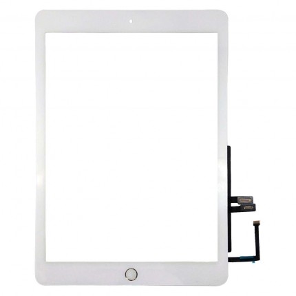 Digitizer Touchscreen Apple iPad 6 A1954 cu buton home si adeziv Alb . Geam Sticla Tableta Apple iPad 6 A1954 cu buton home si adeziv Alb