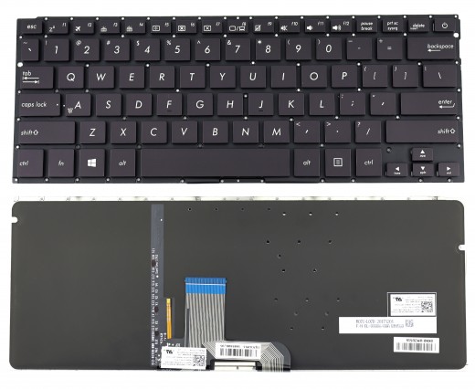 Tastatura Asus ZenBook UX410UF Neagra iluminata. Keyboard Asus ZenBook UX410UF. Tastaturi laptop Asus ZenBook UX410UF. Tastatura notebook Asus ZenBook UX410UF