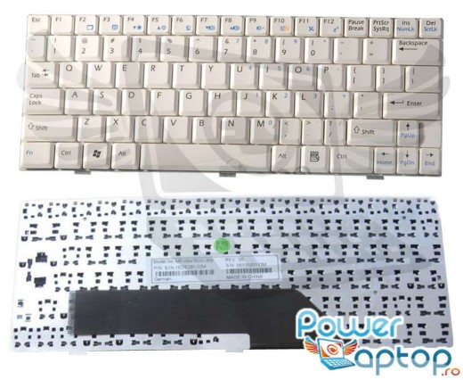 Tastatura MSI Wind U100 alba. Keyboard MSI Wind U100 alba. Tastaturi laptop MSI Wind U100 alba. Tastatura notebook MSI Wind U100 alba