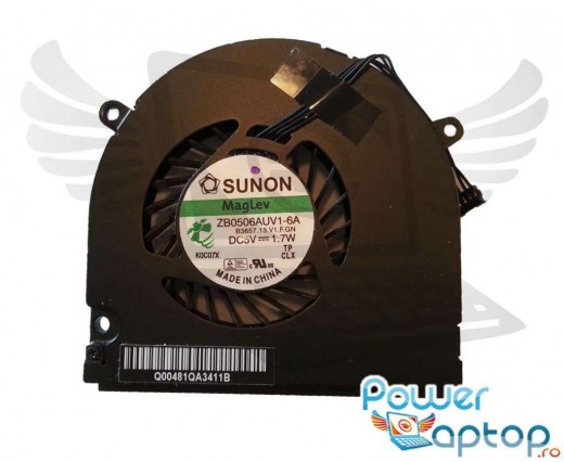 Cooler laptop Apple MacBook Pro 13" Unibody. Ventilator procesor Apple MacBook Pro 13" Unibody. Sistem racire laptop Apple MacBook Pro 13" Unibody