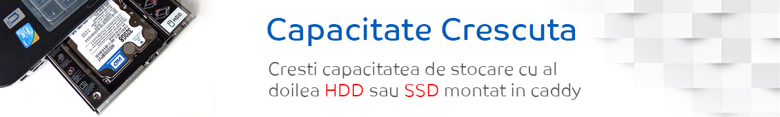 Capacitate de stocare crescuta cu HDD Caddy Asus X542UQ