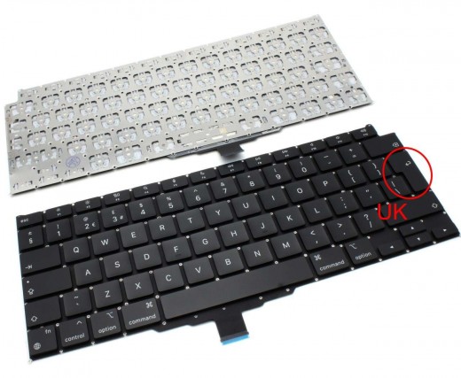 Tastatura Apple MacBook Air Retina M1 13 A2337 2020 iluminata. Keyboard Apple MacBook Air Retina M1 13 A2337 2020. Tastaturi laptop Apple MacBook Air Retina M1 13 A2337 2020. Tastatura notebook Apple MacBook Air Retina M1 13 A2337 2020