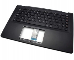 Tastatura Lenovo 433.03R05.0002 Neagra cu Palmrest negru iluminata backlit. Keyboard Lenovo 433.03R05.0002 Neagra cu Palmrest negru. Tastaturi laptop Lenovo 433.03R05.0002 Neagra cu Palmrest negru. Tastatura notebook Lenovo 433.03R05.0002 Neagra cu Palmrest negru