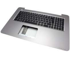 Tastatura Asus R753UJ neagra cu Palmrest argintiu. Keyboard Asus R753UJ neagra cu Palmrest argintiu. Tastaturi laptop Asus R753UJ neagra cu Palmrest argintiu. Tastatura notebook Asus R753UJ neagra cu Palmrest argintiu