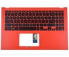Tastatura Asus VivoBook X512DK Neagra cu Palmrest Rosu iluminata backlit. Keyboard Asus VivoBook X512DK Neagra cu Palmrest Rosu. Tastaturi laptop Asus VivoBook X512DK Neagra cu Palmrest Rosu. Tastatura notebook Asus VivoBook X512DK Neagra cu Palmrest Rosu