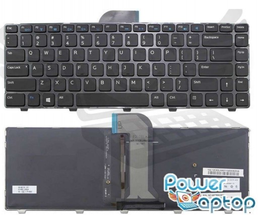 Tastatura Dell Inspiron 14V 2518 iluminata backlit. Keyboard Dell Inspiron 14V 2518 iluminata backlit. Tastaturi laptop Dell Inspiron 14V 2518 iluminata backlit. Tastatura notebook Dell Inspiron 14V 2518 iluminata backlit