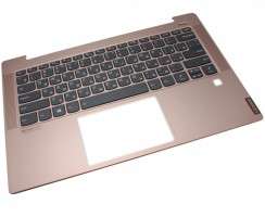 Tastatura Lenovo IdeaPad S540-14API Neagra cu Palmrest Roz si Orificiu Amprenta iluminata backlit. Keyboard Lenovo IdeaPad S540-14API Neagra cu Palmrest Roz si Orificiu Amprenta. Tastaturi laptop Lenovo IdeaPad S540-14API Neagra cu Palmrest Roz si Orificiu Amprenta. Tastatura notebook Lenovo IdeaPad S540-14API Neagra cu Palmrest Roz si Orificiu Amprenta