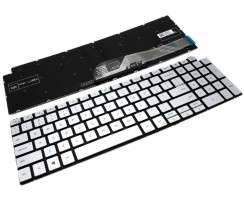 Tastatura Dell 1FRFK Argintie iluminata backlit. Keyboard Dell 1FRFK Argintie. Tastaturi laptop Dell 1FRFK Argintie. Tastatura notebook Dell 1FRFK Argintie