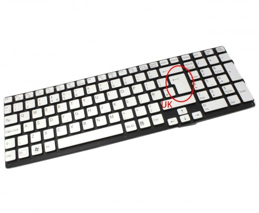 Tastatura Sony Vaio VPCSE series argintie. Keyboard Sony Vaio VPCSE series. Tastaturi laptop Sony Vaio VPCSE series. Tastatura notebook Sony Vaio VPCSE series