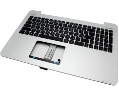 Tastatura Asus 0KNB0-610MRU00 neagra cu Palmrest argintiu. Keyboard Asus 0KNB0-610MRU00 neagra cu Palmrest argintiu. Tastaturi laptop Asus 0KNB0-610MRU00 neagra cu Palmrest argintiu. Tastatura notebook Asus 0KNB0-610MRU00 neagra cu Palmrest argintiu